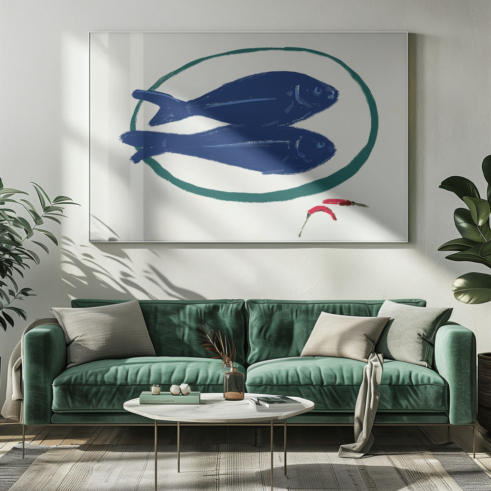 Blue Fish and Spice | Canvas