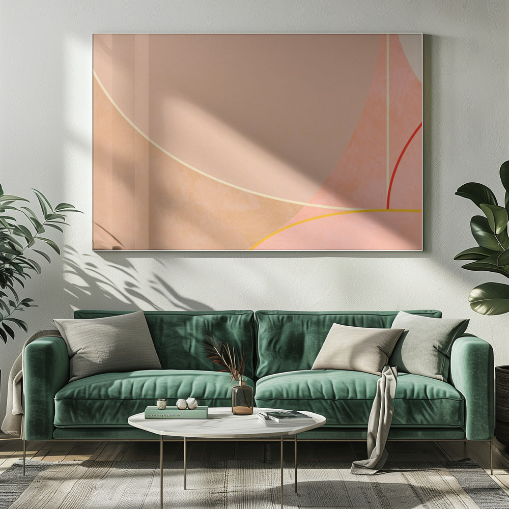 Mid Century Curry Yellow Blush Spring | Canvas