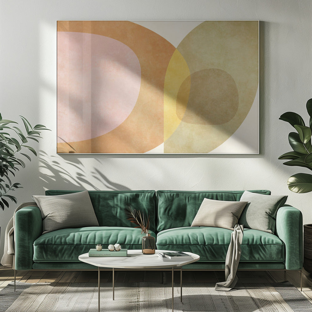 Aqua Shapes3 Kopie | Canvas