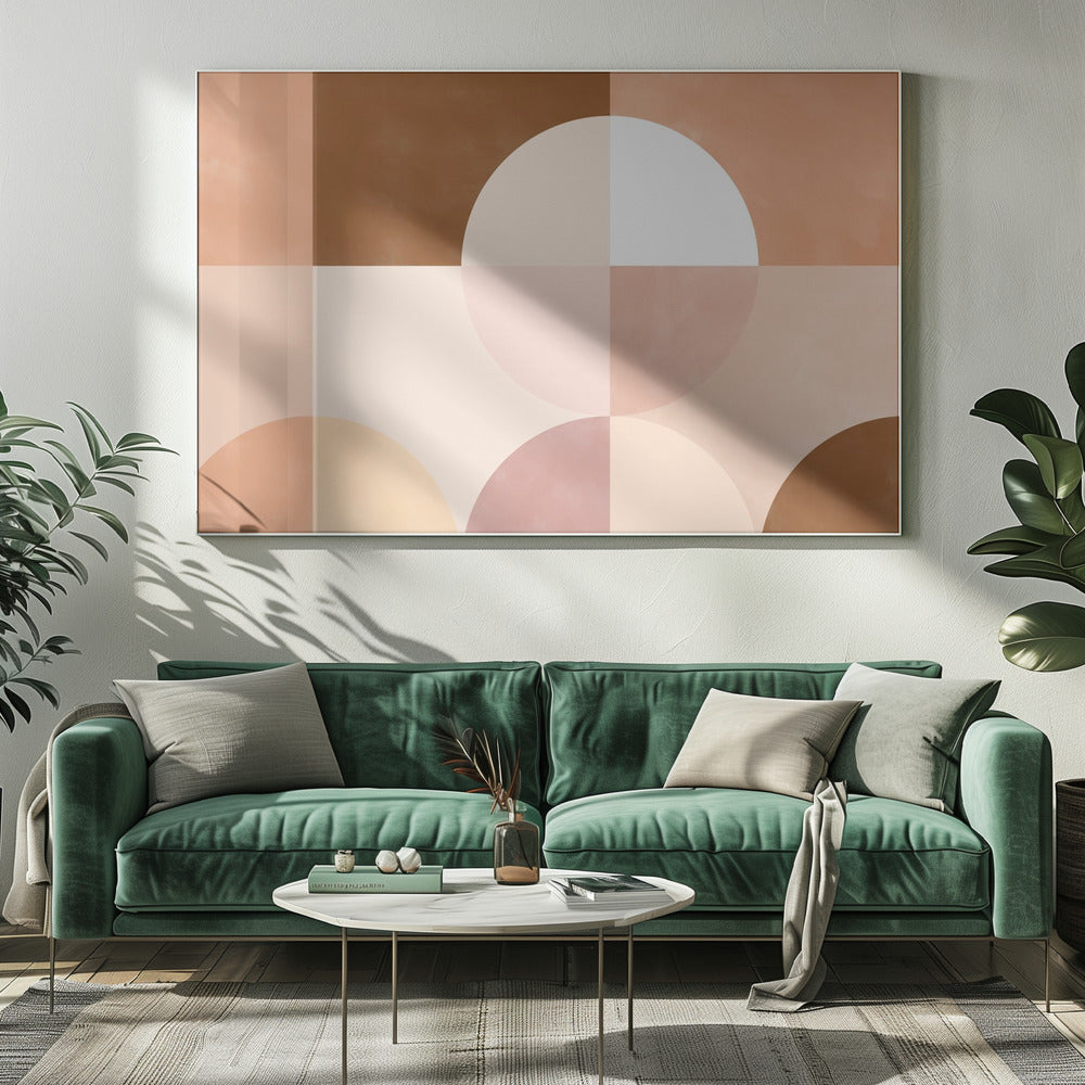 Geometric Shapes With Warm Earthy Tones | Canvas