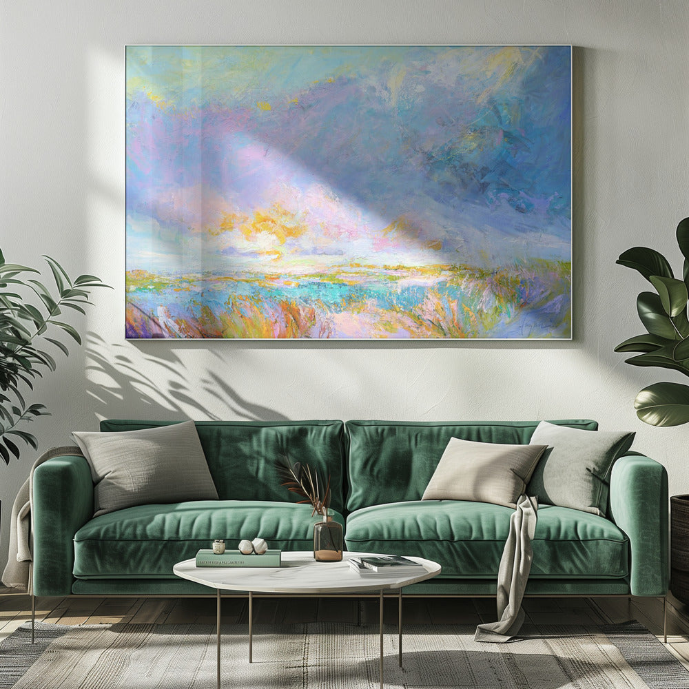 Pastel Horizon Glow | Canvas