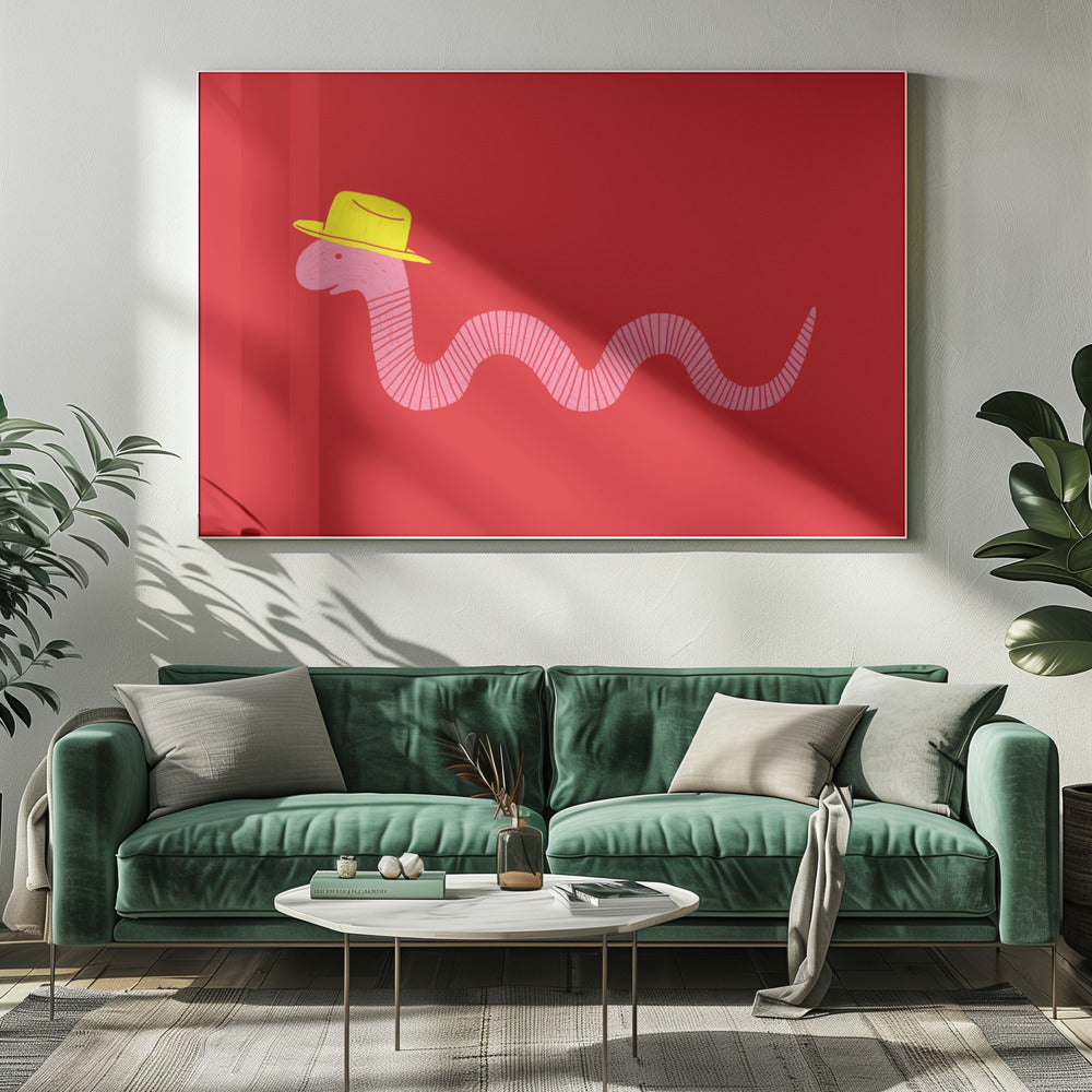 Wiggly Western Worm | Canvas