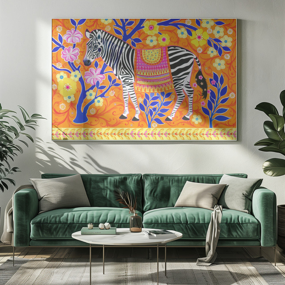 Zebra&#039;s Vibrant Dream | Canvas