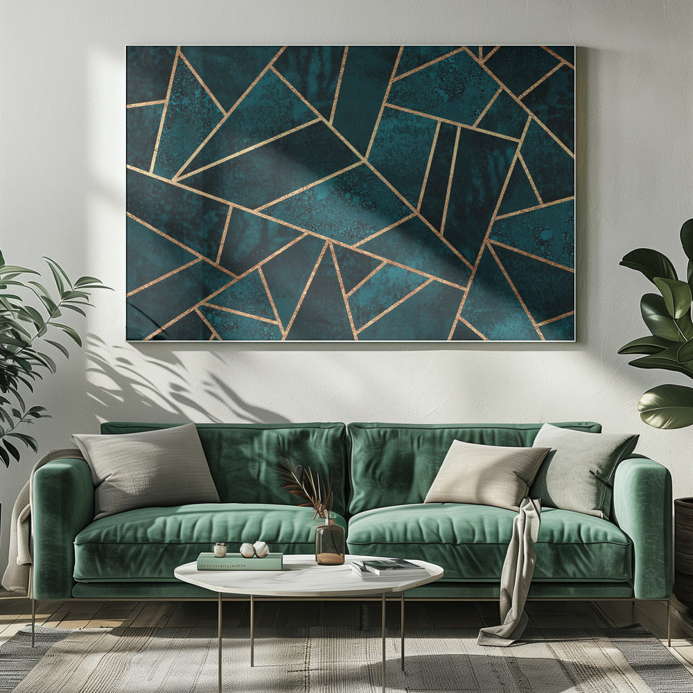Deep Teal Stone | Canvas