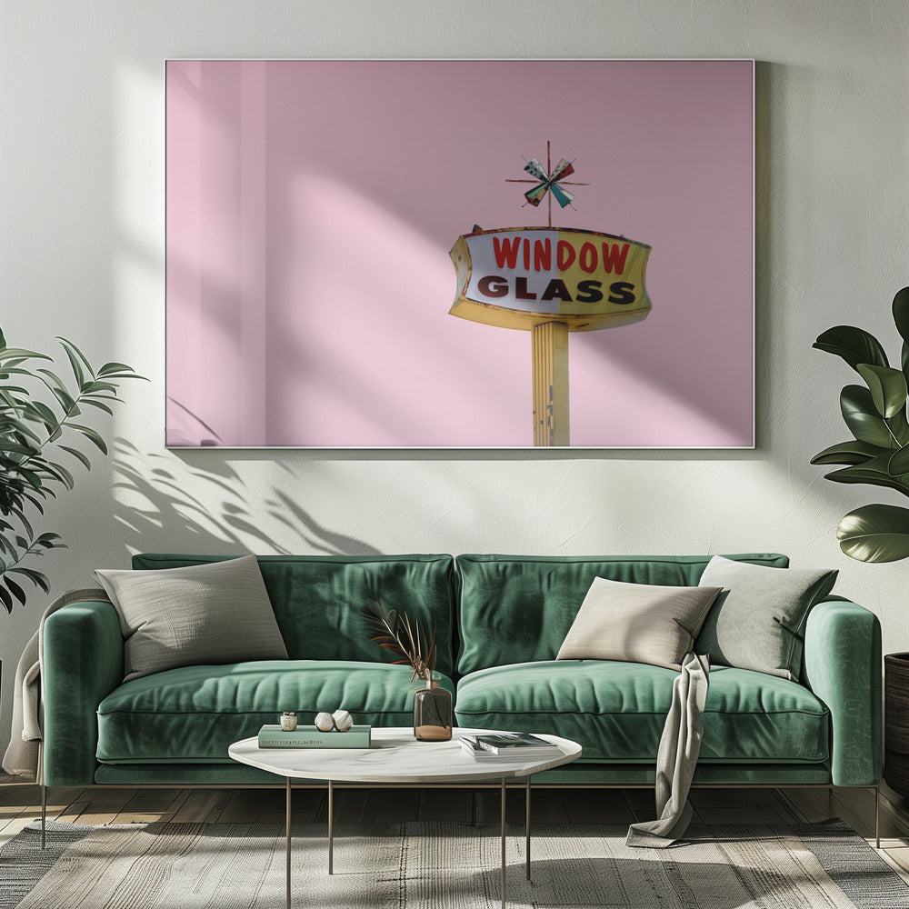 Atomic Pink Starburst Vintage Sign | Canvas