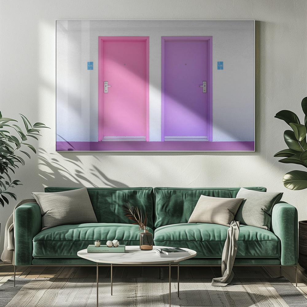 Pink and Purple Doors at the Saguaro | Canvas