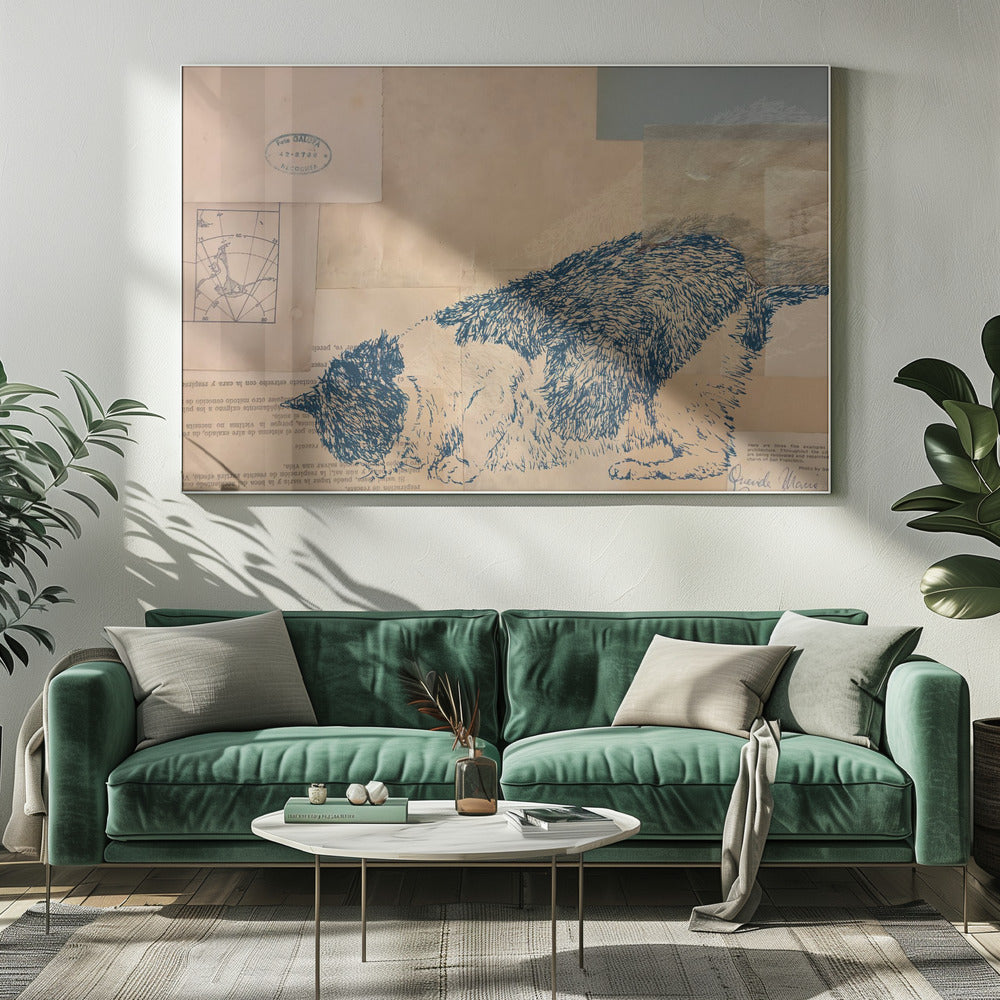 Curious Cat Collage | Canvas