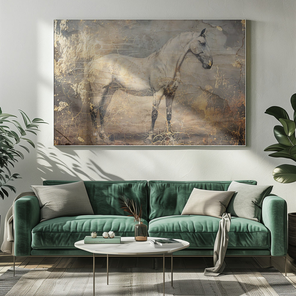 Horse Vintage Art Illustration 06 | Canvas