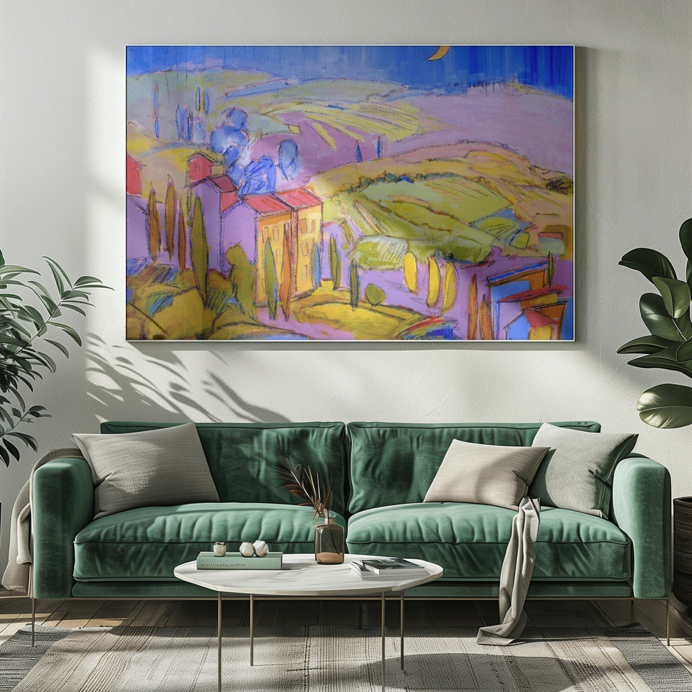 Moonlit Countryside | Canvas