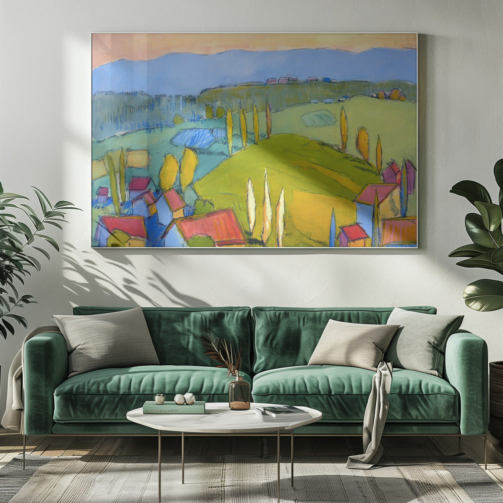 Colorful Hillscape | Canvas