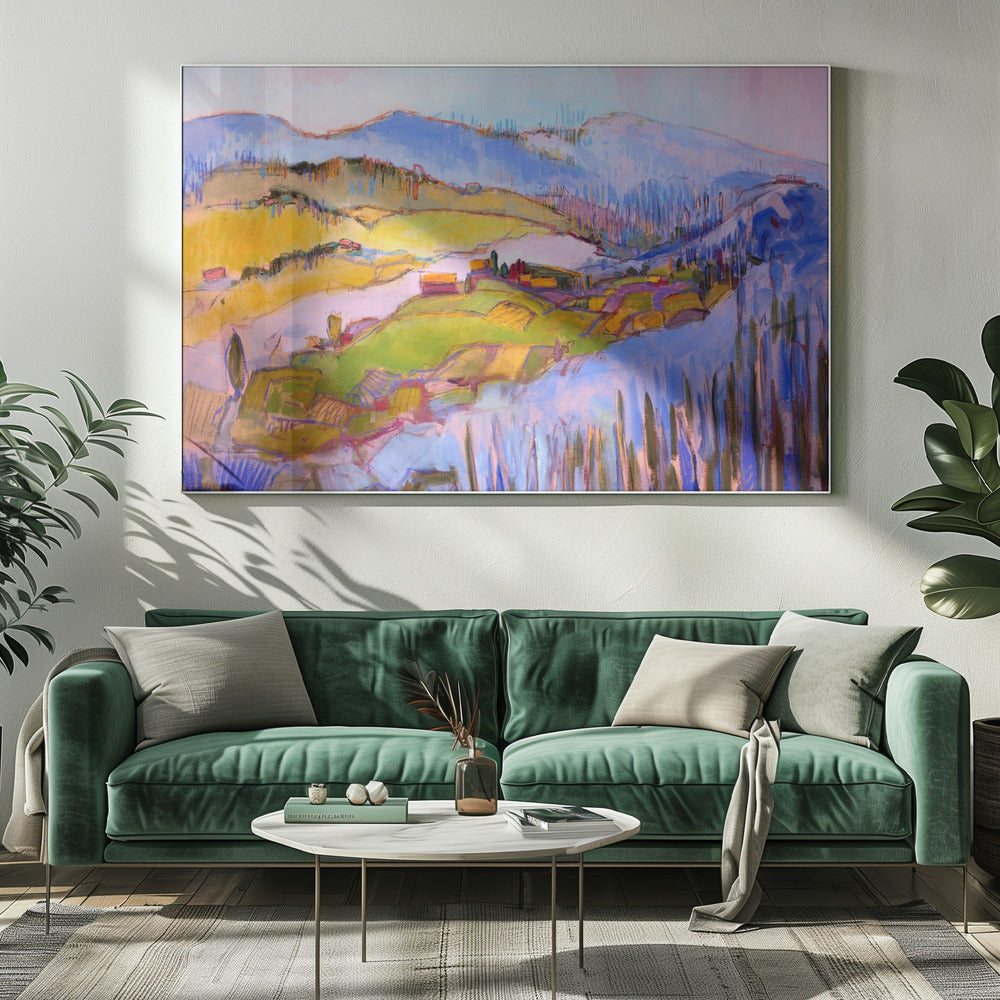 Colorful Hillscape | Canvas