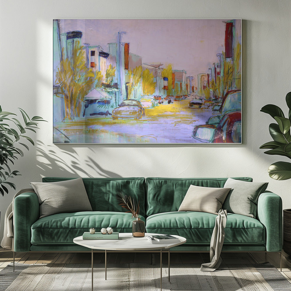 Sunlit Street Scene | Canvas