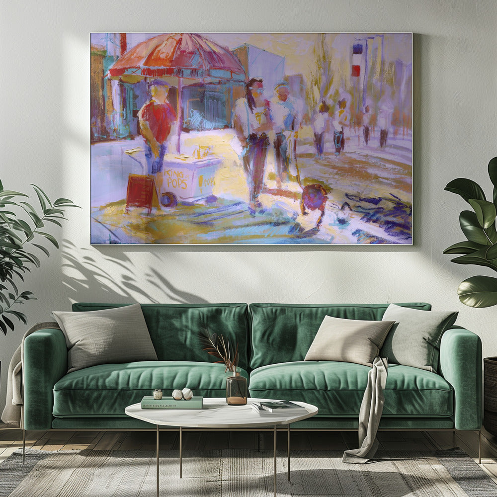 Sunny Stroll Scene | Canvas