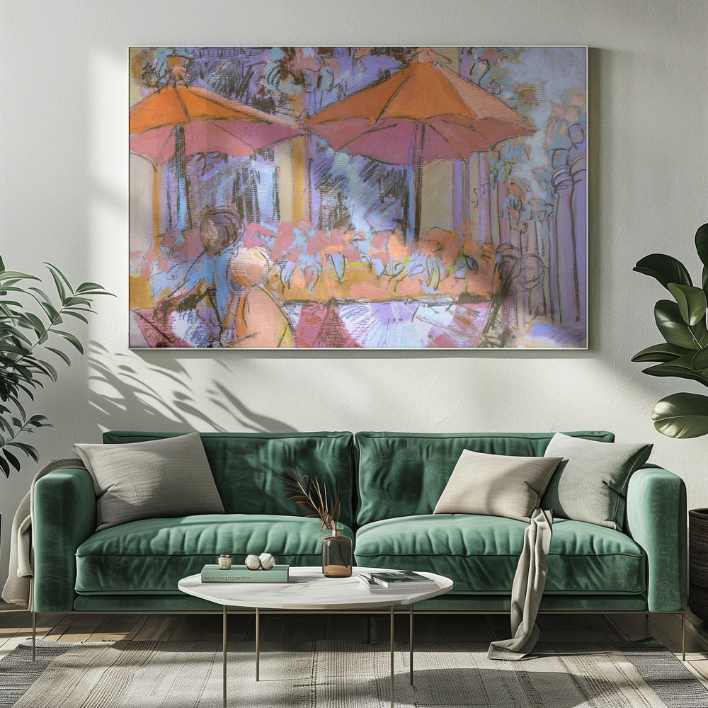 Sunny Café Moment | Canvas