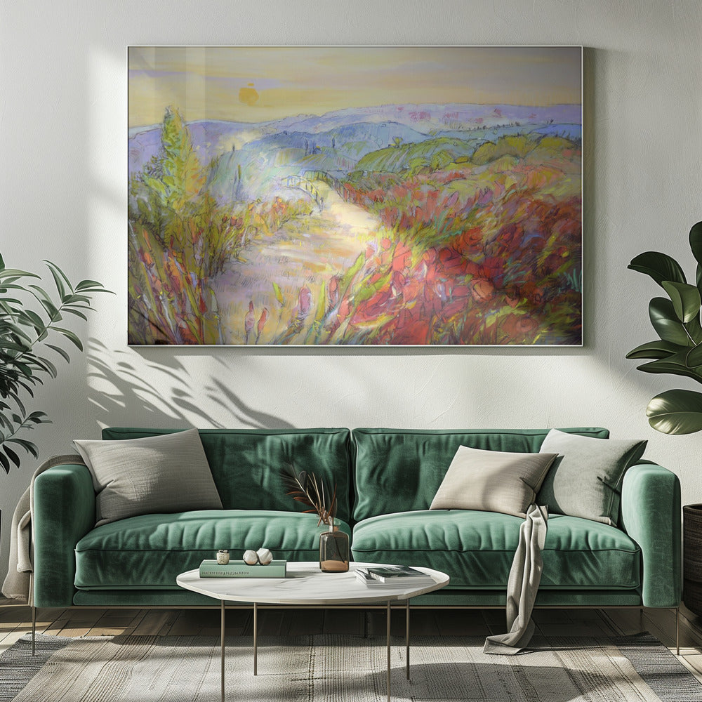 Hillside Sunrise Path | Canvas