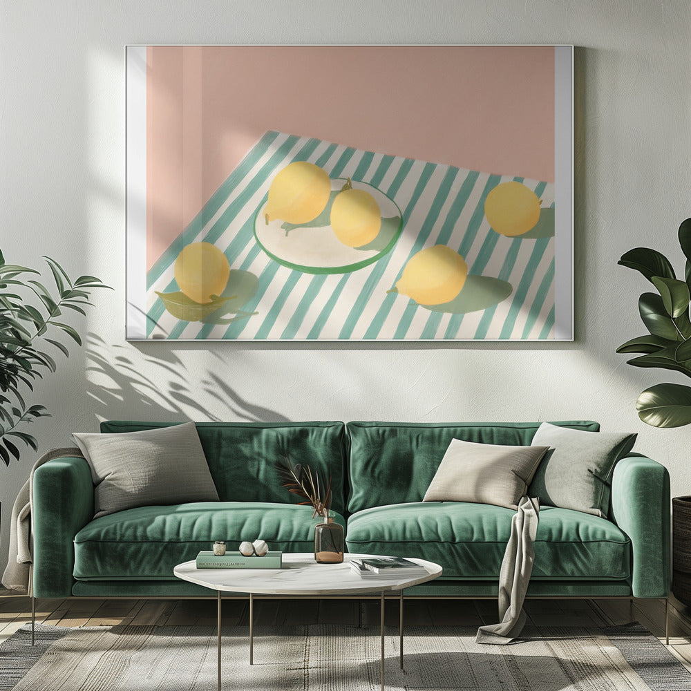 Lemons and stripes | Canvas