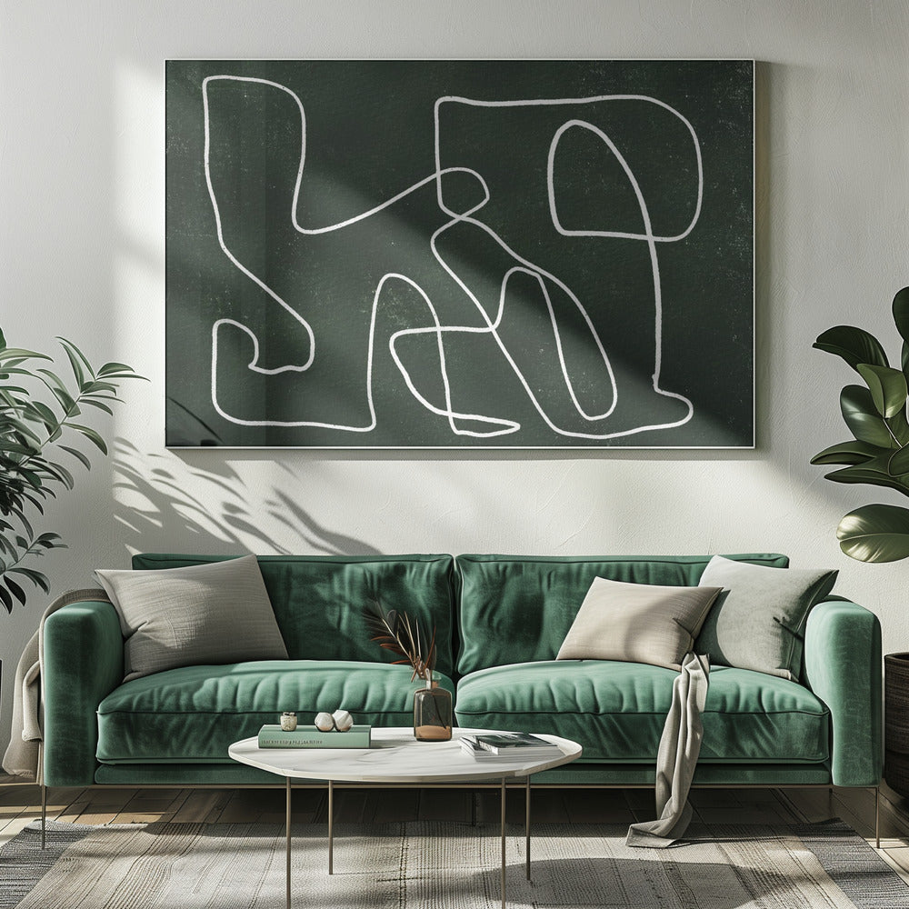 Green scribble | Canvas