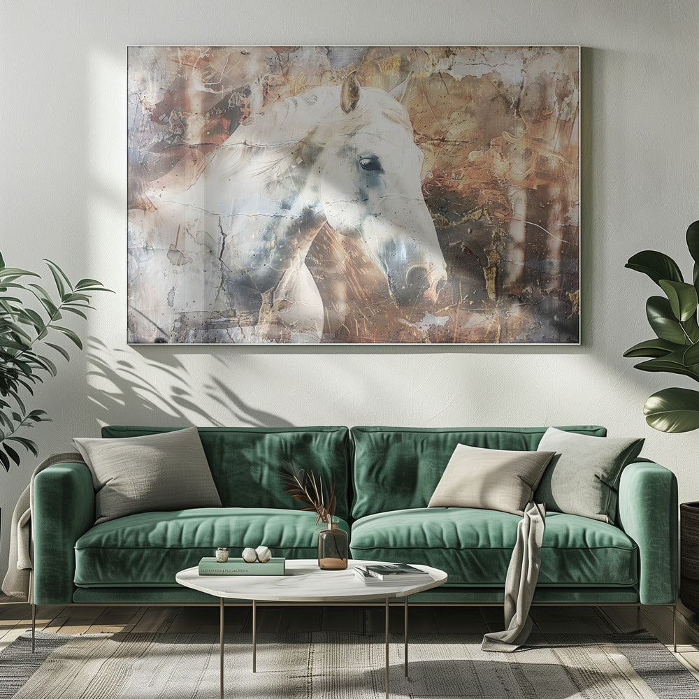 Horse Animal Vintage Art Illustration Wallart 05 | Canvas