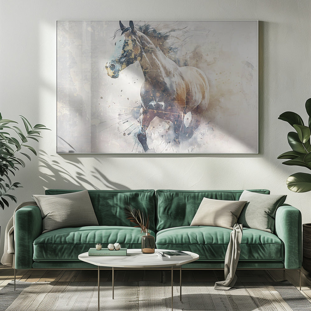 Horse Animal Vintage Art Illustration Wallart 09 | Canvas