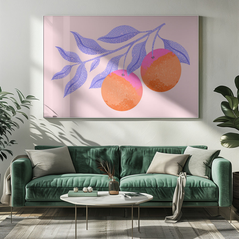 Abstract Orange Branch | Canvas