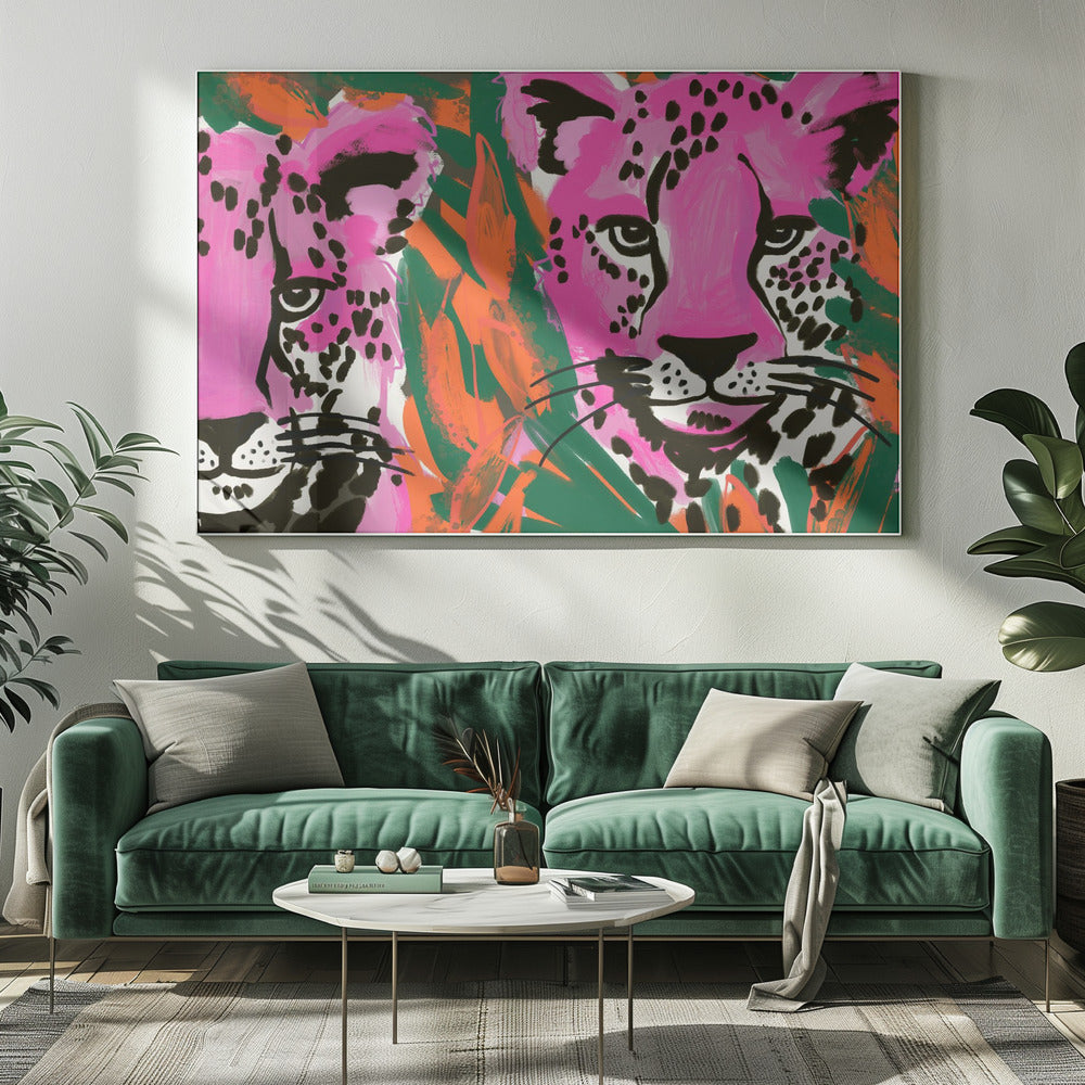 Pink Cheetah Duo | Canvas