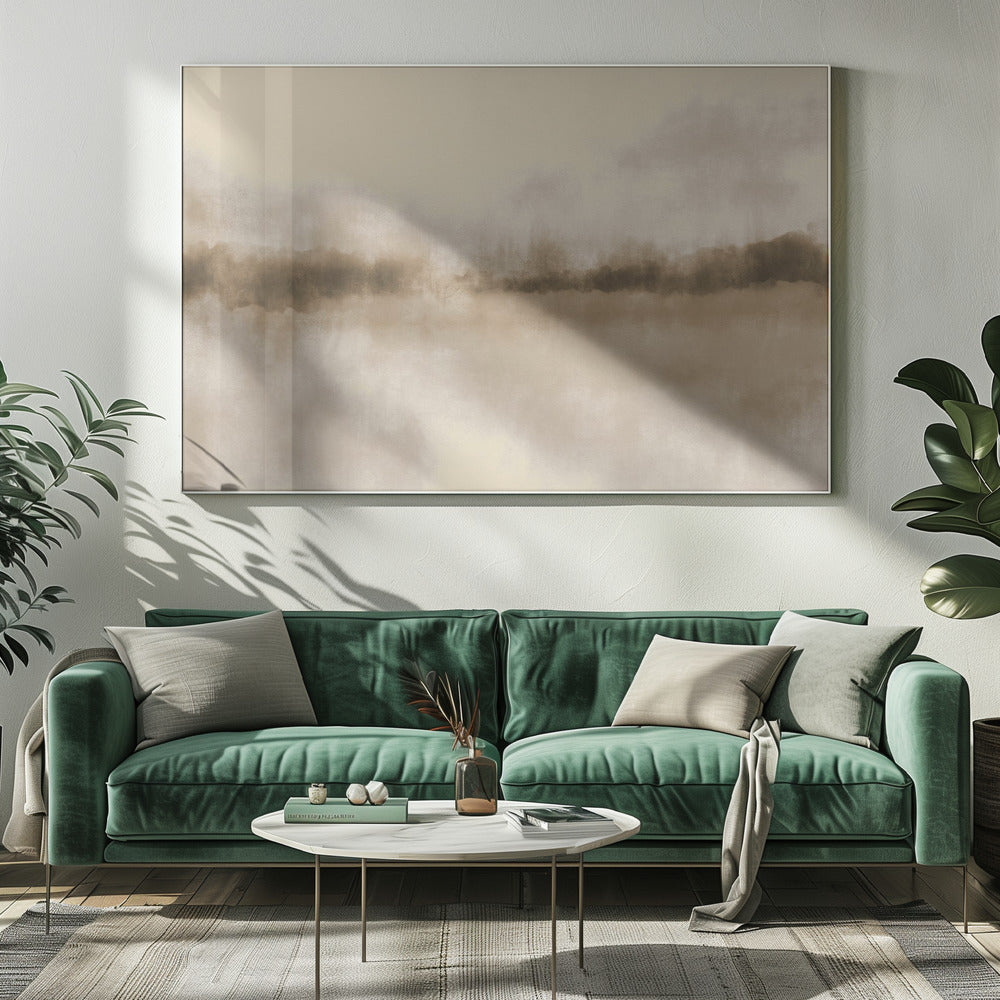 Abstract Landscape in neutral browns | Canvas