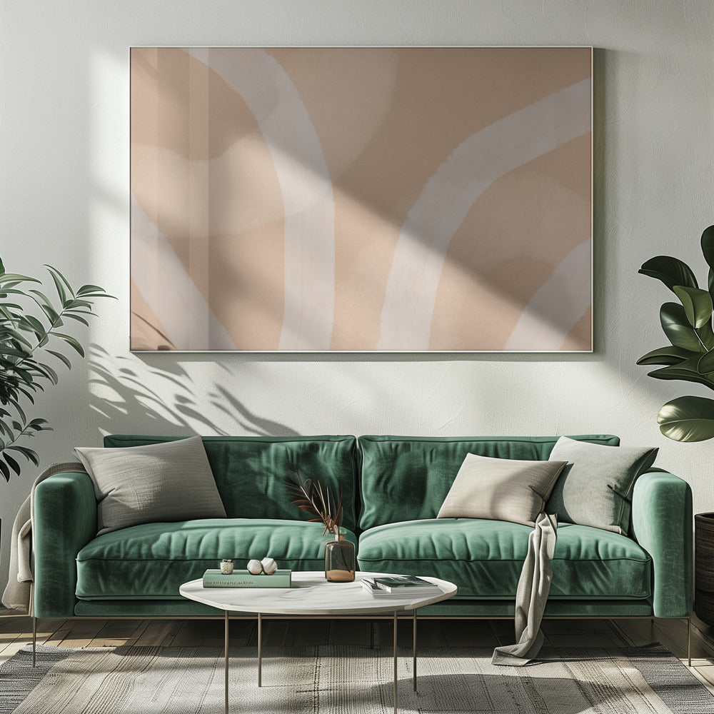Neutral Abstract Watercolor. Minimalist In Pastel Colors No. 5 | Canvas