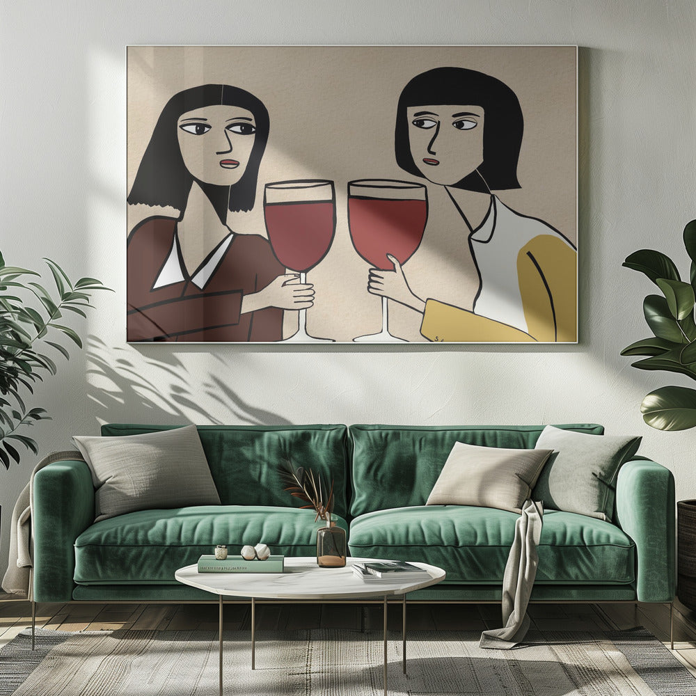 Wine Lover Friends | Canvas