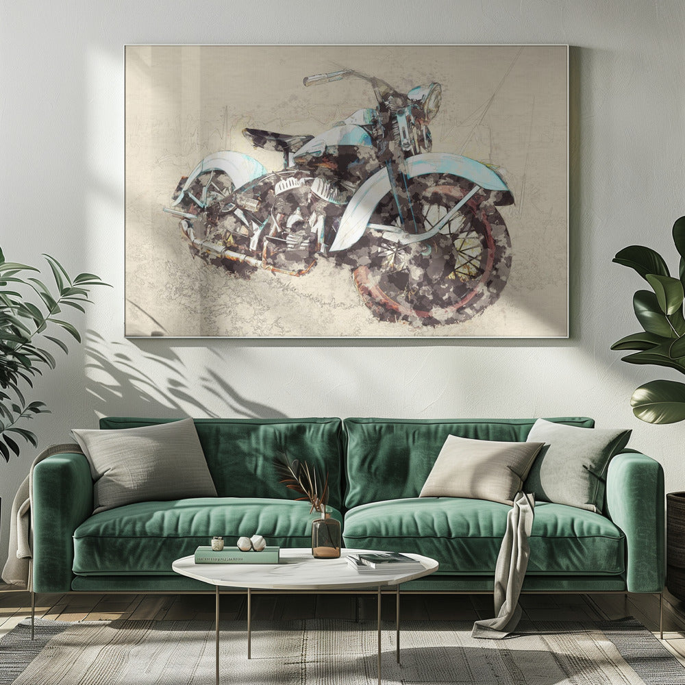 Old Motor Cycle | Canvas