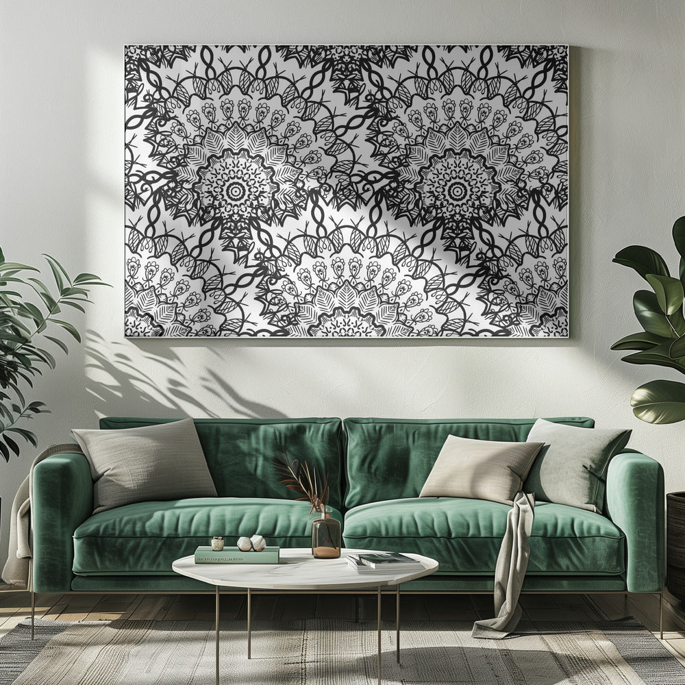 Abstract Mandala Line Art | Canvas