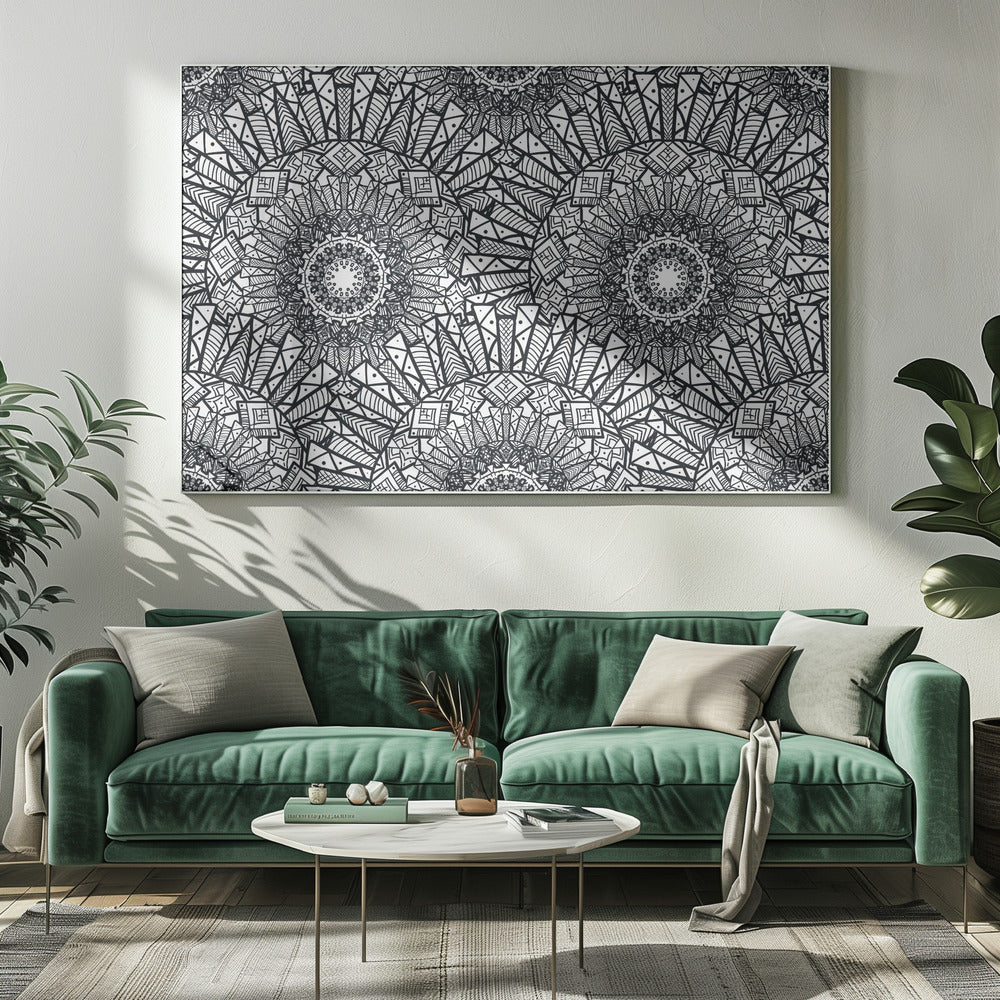 Abstract Mandala Line Art | Canvas