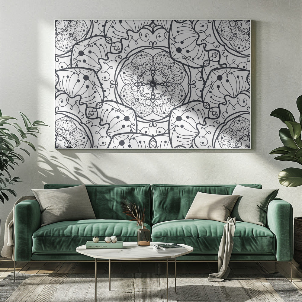 Abstract Mandala Line Art | Canvas