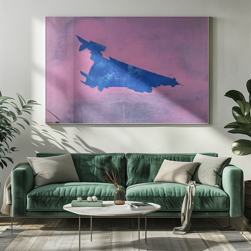 UAP, Blue, Cloudy Pink Sky | Canvas