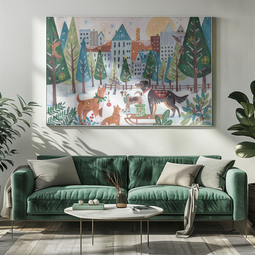 Dogs in the park | Canvas