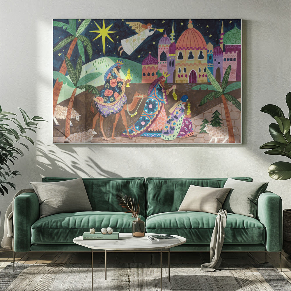 Three Wise Men and an Angel | Canvas