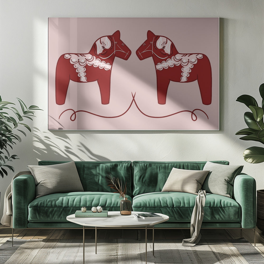 Nordic Horses Twins | Canvas