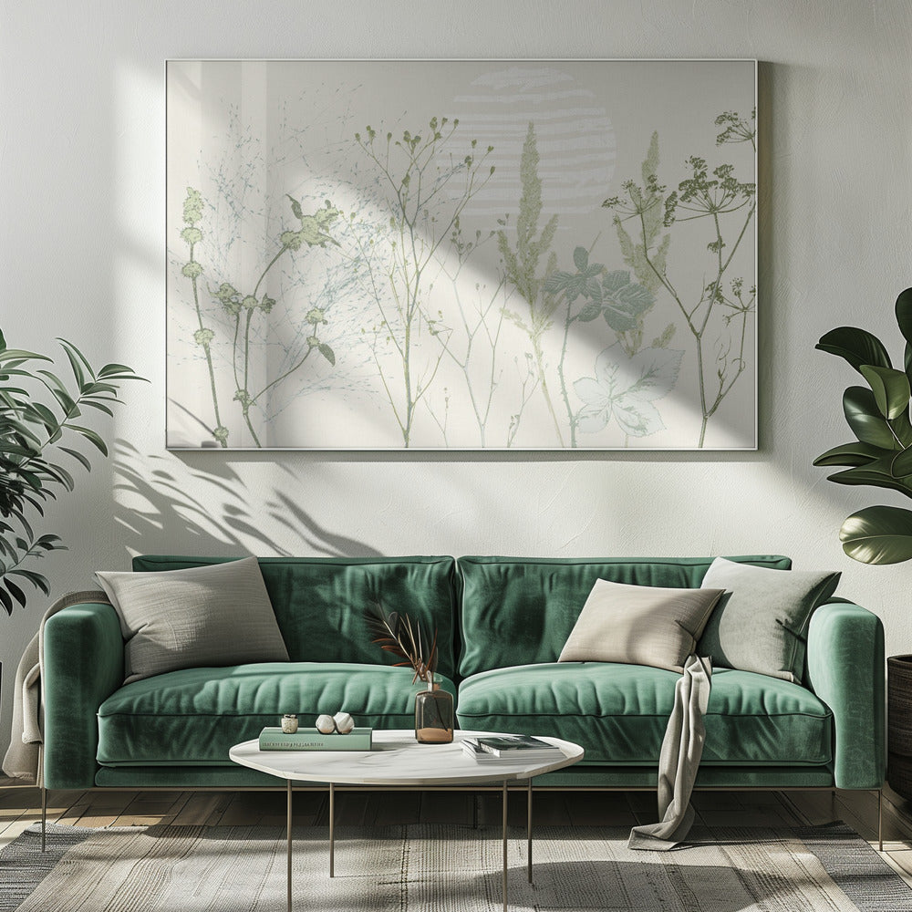 Plant based calming atmosphere natural green | Canvas