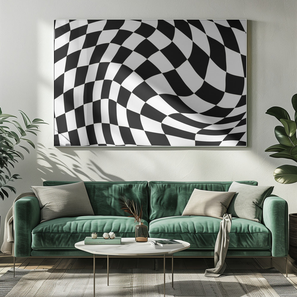 Checkerboard black and white | Canvas