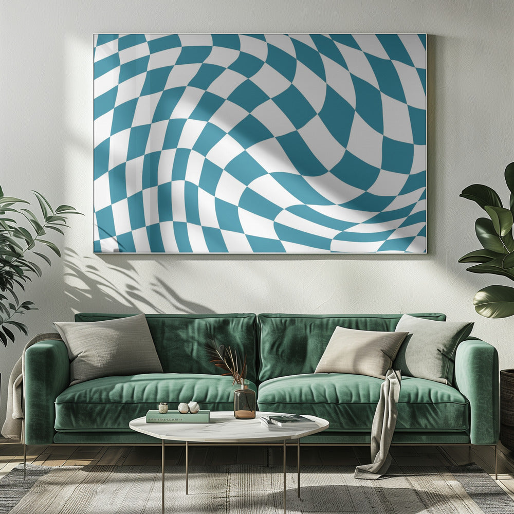 Blue Checkerboard | Canvas