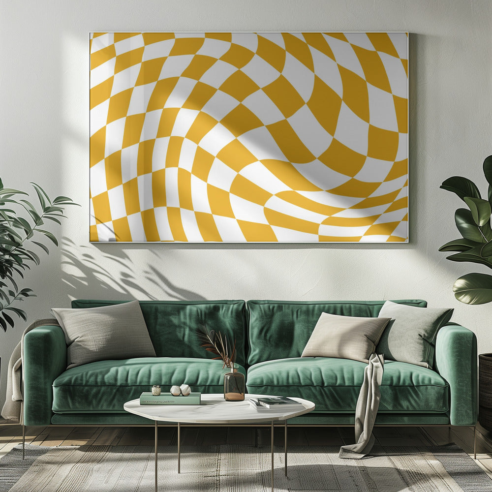 Yellow Checkerboard | Canvas