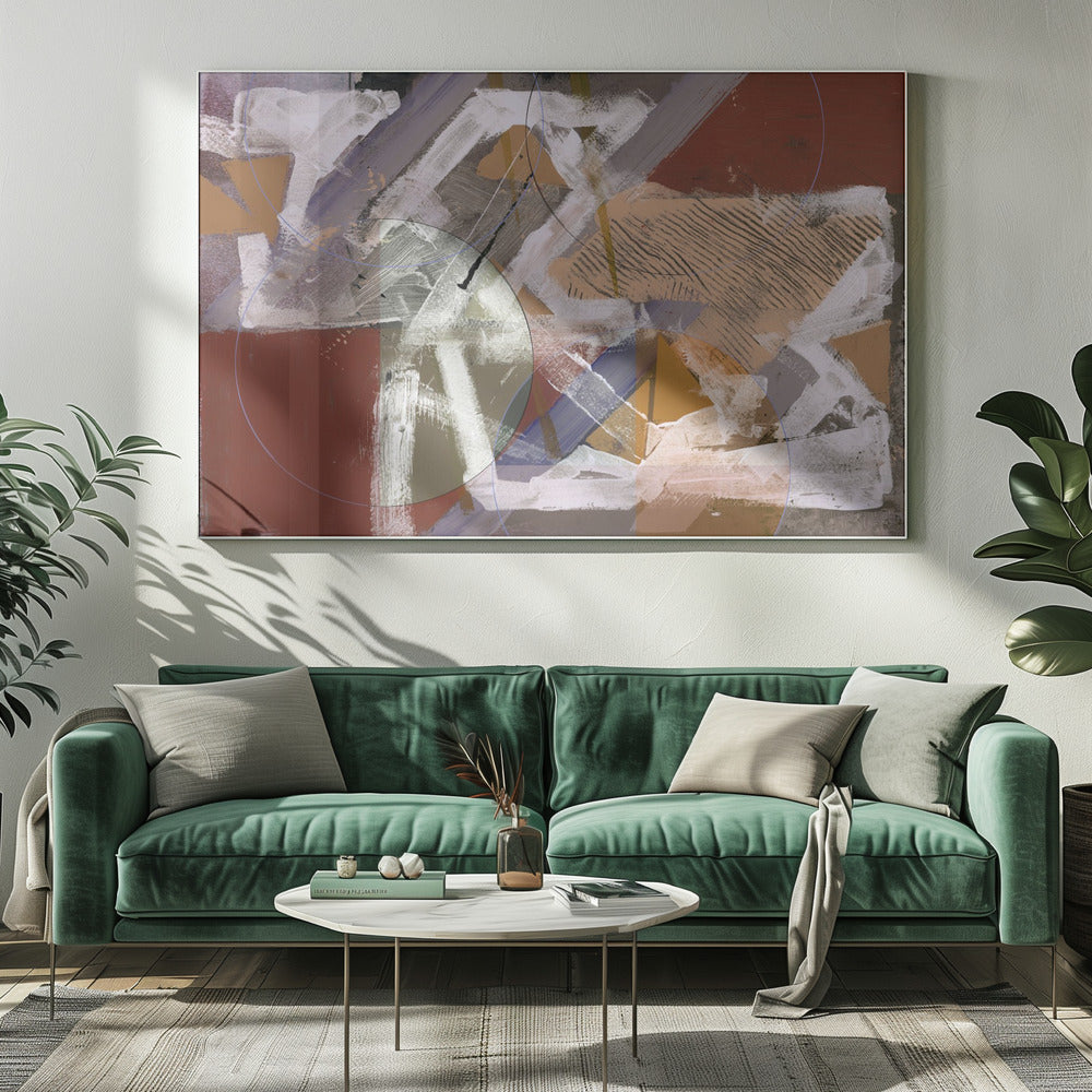 Abstract Circles and Textures 1 | Canvas