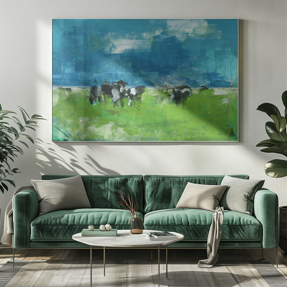 Cows In Landscape Print No 1 | Canvas