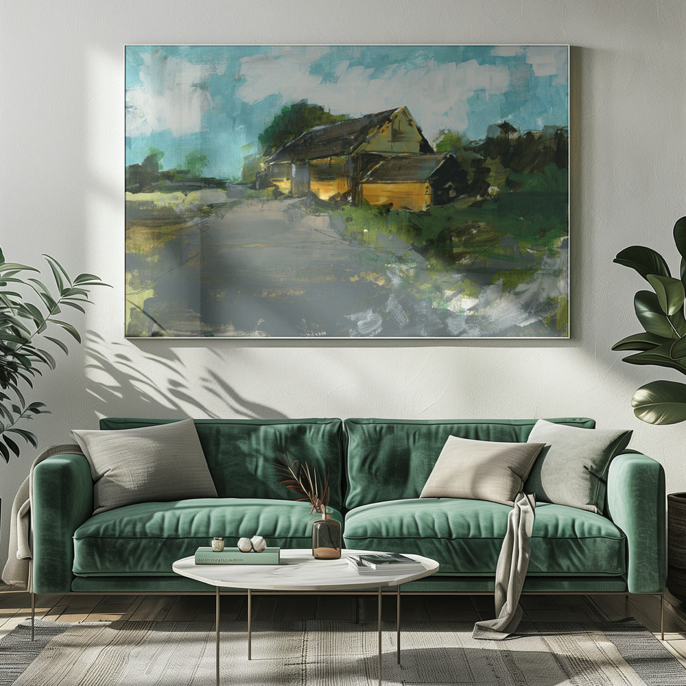 Country Barn Landscape 1 | Canvas