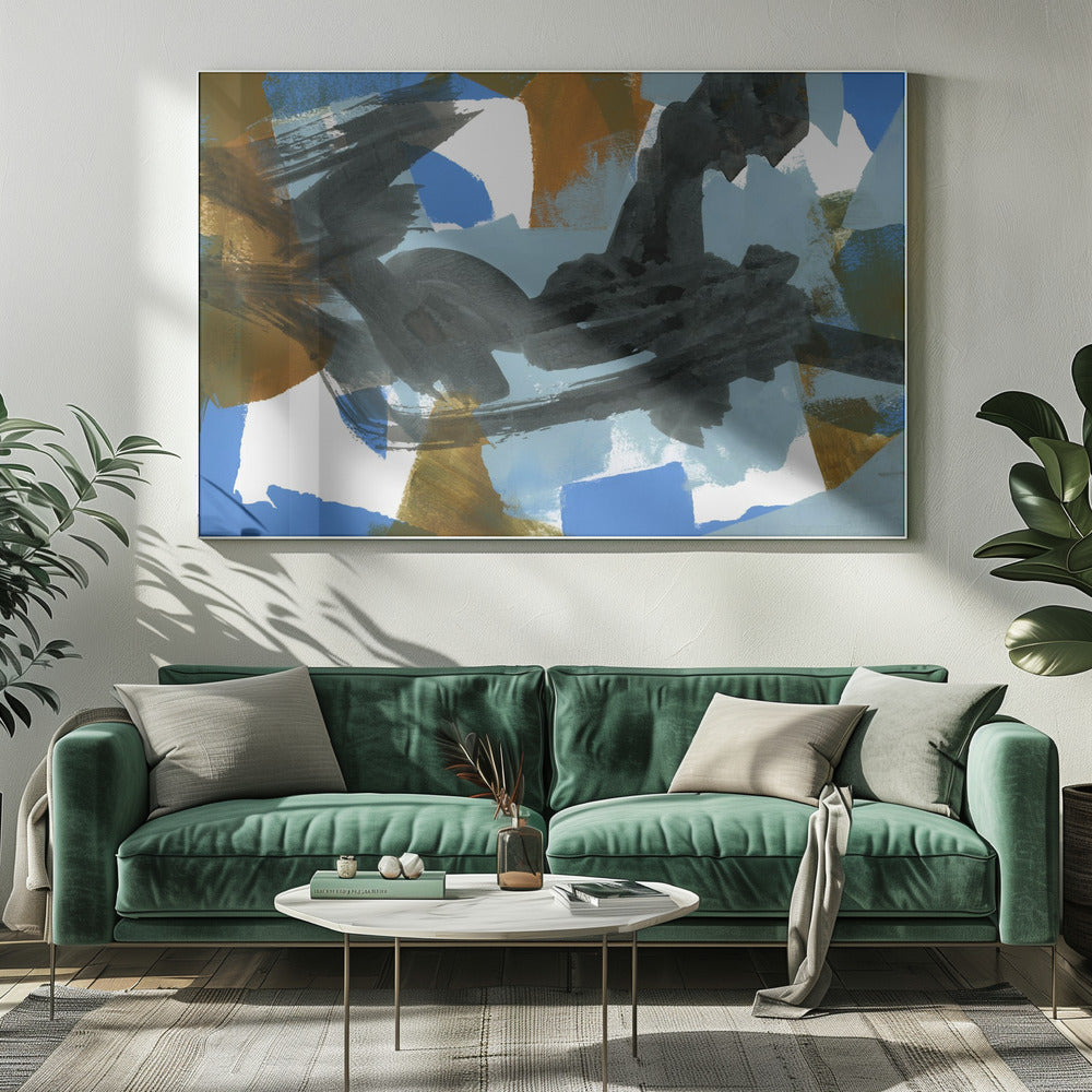 Abstract Blue Dance No 1 | Canvas