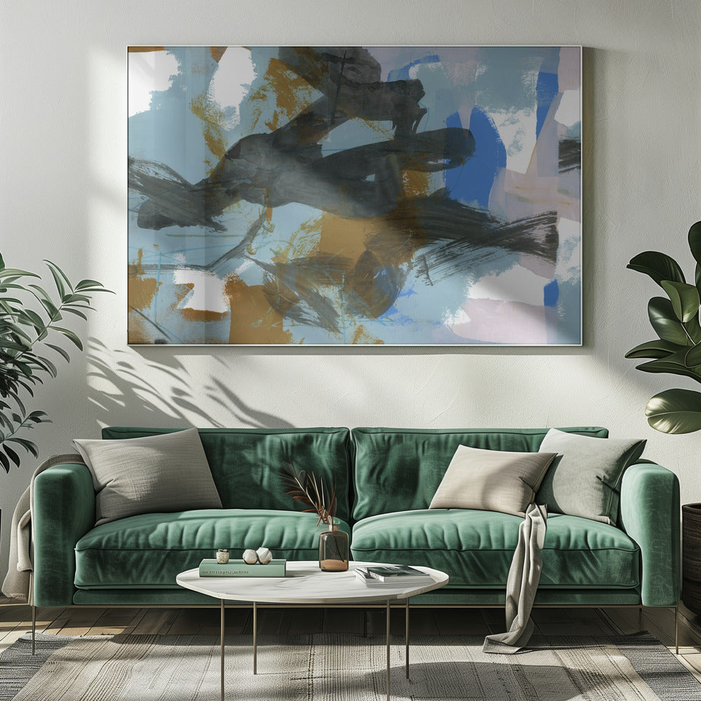 Abstract Blue Dance No 2 | Canvas