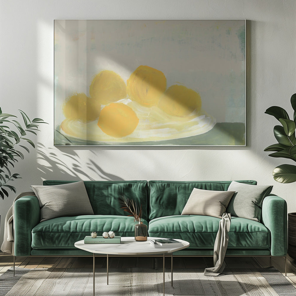 Limoni sul piatto No 1 | Canvas