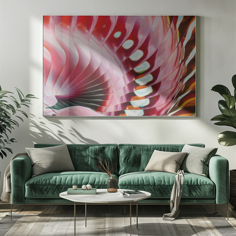 Crimson Petal Waves | Canvas