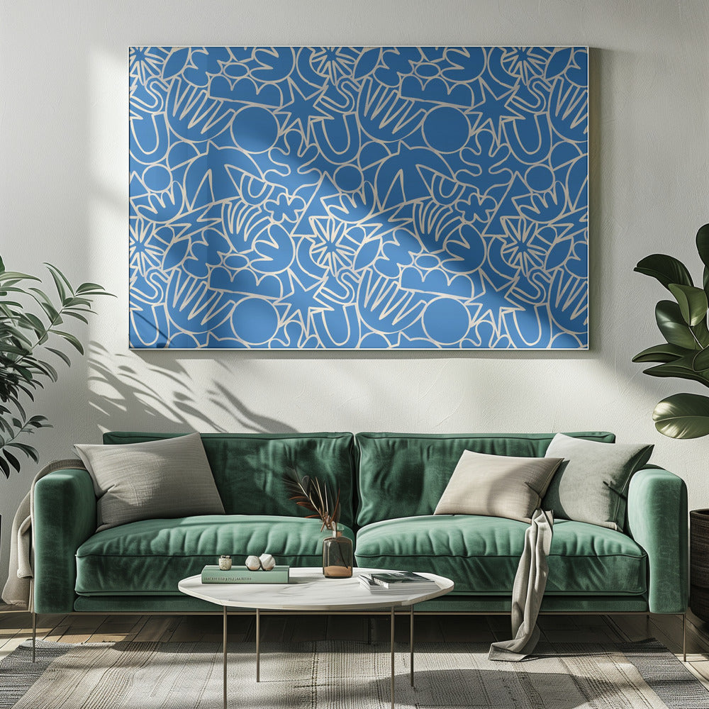 Dynamic Blue Dance | Canvas