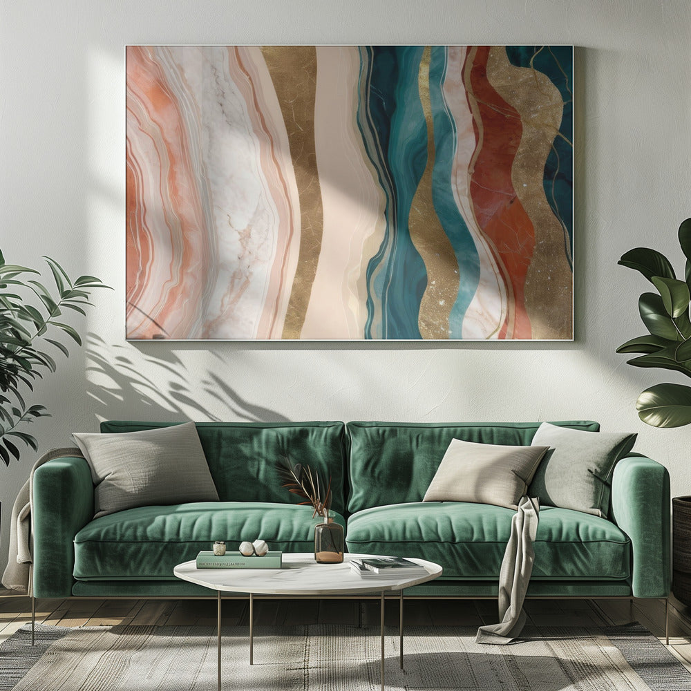 Marble Patterns With Vibrant Earth Tones | Canvas