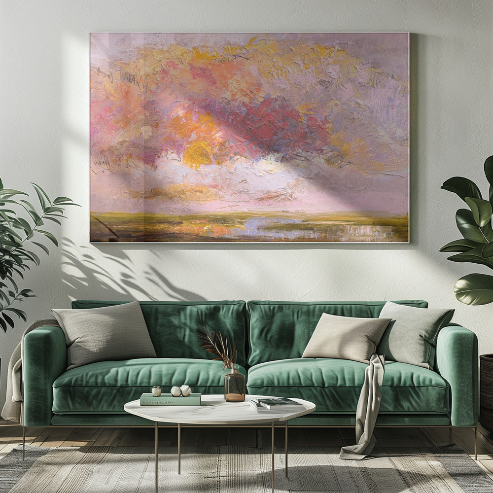Vibrant Pink Horizon | Canvas